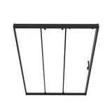 48"W× 76"H Triple Bypass Sliding Shower Door With 5/16 In. (8mm) Clear Glass