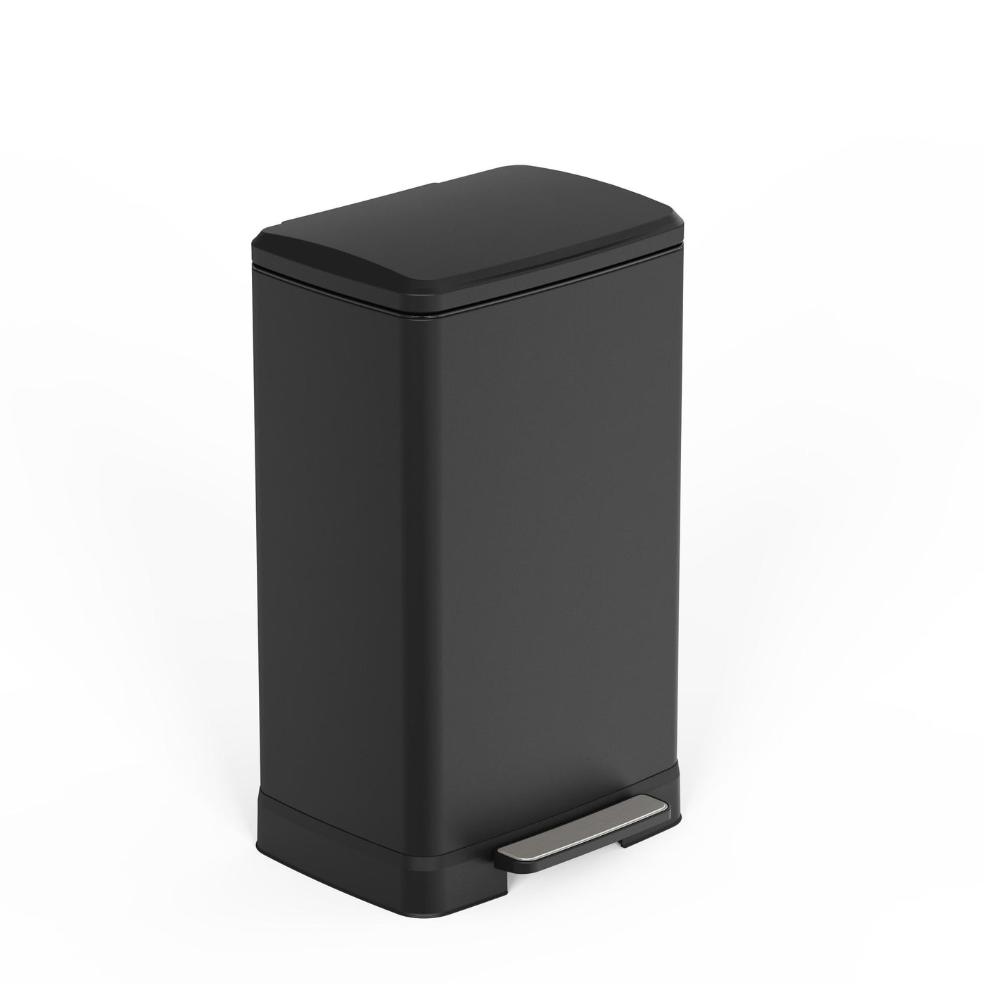 Black 14 Gallon Pedal Trash Can Soft Close Lid Removable Bucket
