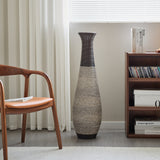 Hand-Woven PVC Rattan Floor Vase, 39.3 Inch Tall Decorative Vase