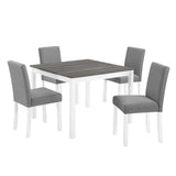 Wood Dining Set Grey/White