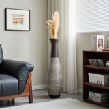 Hand-Woven PVC Rattan Floor Vase, 39.3 Inch Tall Decorative Vase