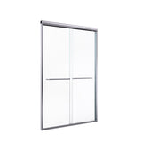 44"-48"W*72" H Semi-Frameless Double Sliding Shower Door, Bypass Shower Door