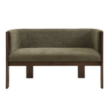 48.5" Upholstered Loveseat Walnut Green