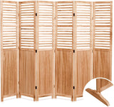 6-Panel Solid Wood Folding Room Divider 82.8" W x 65" H