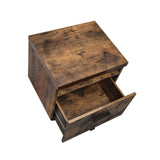 File Cabinet - Weathered Oak & Black - Locking Drawer & Casters