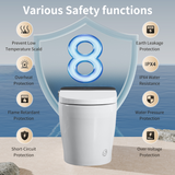 Tankless Smart Toilet With Bidet Built In, One-piece Bidet Toilet Seat