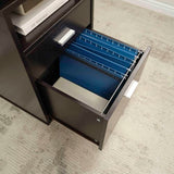 Home Office Desk with Mobile File Cabinet - Red Cocoa - Modesty Panel