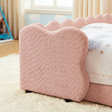 Twin Upholstered Platform Bed Pink
