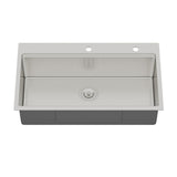 33 Drop In Kitchen Sink - 33 x 19 x 9 Stainless Steel Drop In Sink Ledge