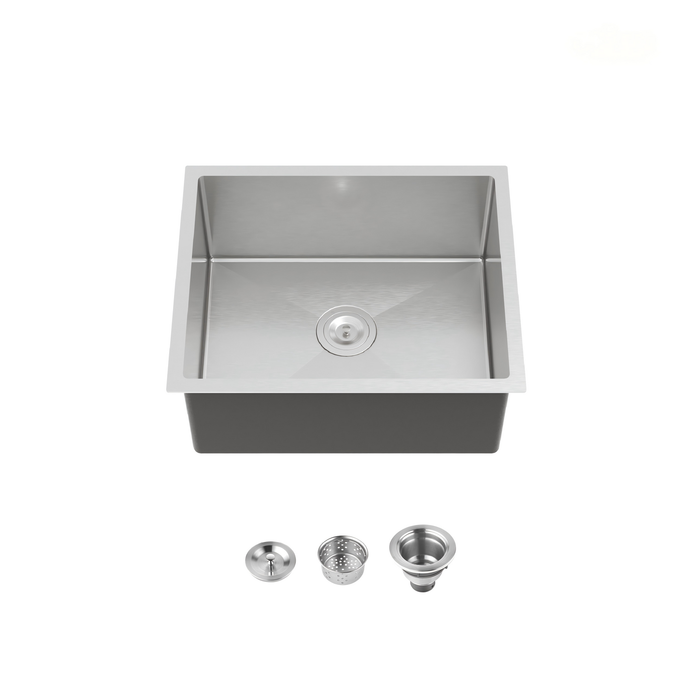 Stainless Steel Undermount Kitchen Sink 23"x19" Single Bowl