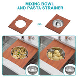 39-inch Built-in Kitchen Sink with Mixing Bowl Worktop