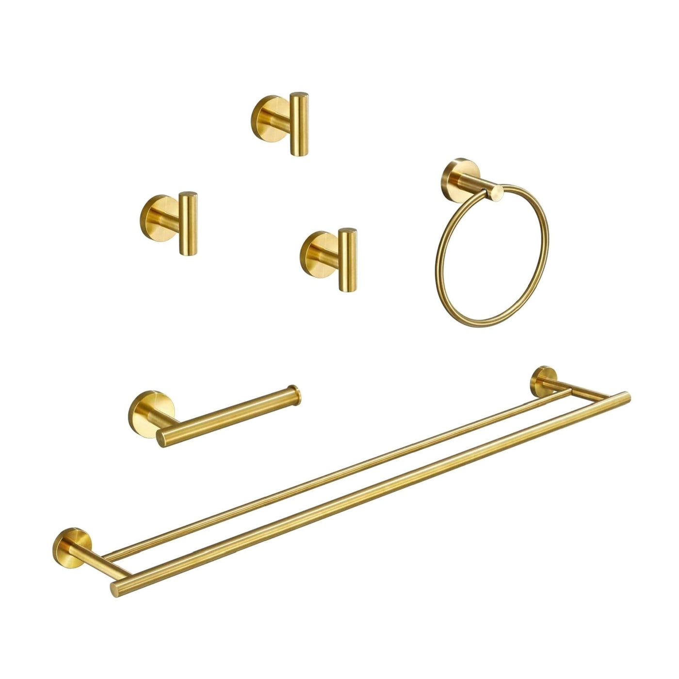 6-Piece Bathroom Hardware Accessories Set Wall Mount