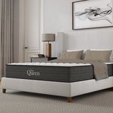 Twin-XL Cooling Gel Hybrid Mattress 10 Inch Grey Foam Spring