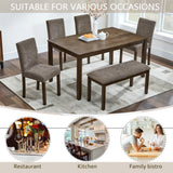 Wood Dining Set Walnut