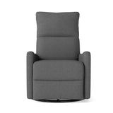 Velvet Recliner Swivel Power Dark Gray