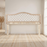 King Size Rattan Adjustable Bed Headboard