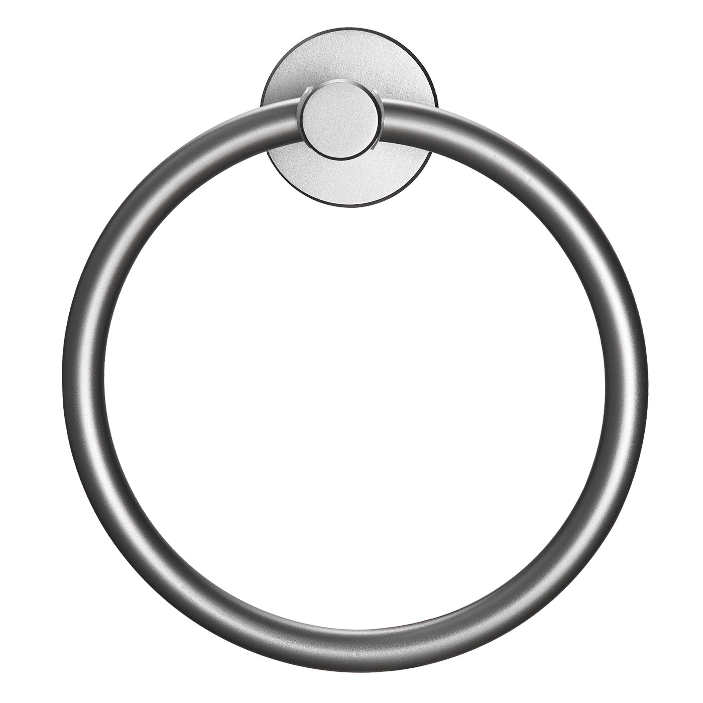 Gun Grey Round Towel Ring, Bath Hand Towel Holder Aluminum