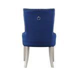 Parson Side Chair - Blue Fabric - Button Tufted & Nailhead Trim