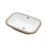 White Ceramic Undermount Bathroom Sink 22' x 15' x 8.3' Modern European Design w