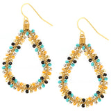Double Beaded Teardrop Earrings