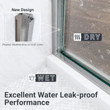 (NEW) 56"-60"W*72" H Semi-Frameless Double Sliding Shower Door
