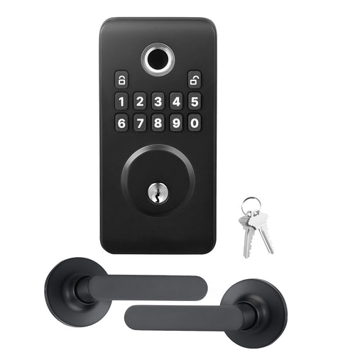 Fingerprint Door Lock Set, Electronic Biometric Deadbolt Keyless Entry Door Lock