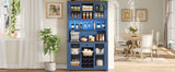 70.9" Kitchen Pantry Storage Cabinet Rustic Buffet Cabinet