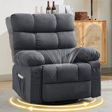 Swivel Rocker Recliner Chair 360 Degree Manual Recline