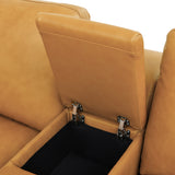 Modular Leather Sectional Sofa Ginger 144"
