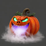 Halloween Pumpkin Monster Mist Maker, LED Light Up Fogger Figurine
