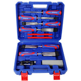 10Pcs Wood Chisel Set with Honing Guide & Sharpening Stone