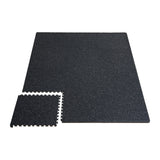 0.56 Inch Thick Gym Floor Mats, 25 Tiles Rubber Top with EVA Foam