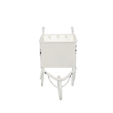 11.5x4x7' White Metal Decorative Disressed Wheelbarrow Planter, Tabletop Decor