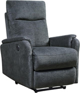 Kai Modern Contemporary Power Recliner Blue USB Charger