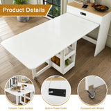 Engineered Wood Dining Table Natural Walnut 37"