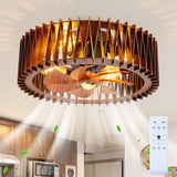 20" Modern Flush Mount Fan Light, Ceiling Fans