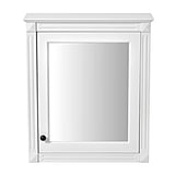 White Bathroom Medicine Cabinet with Mirror 24" x 27