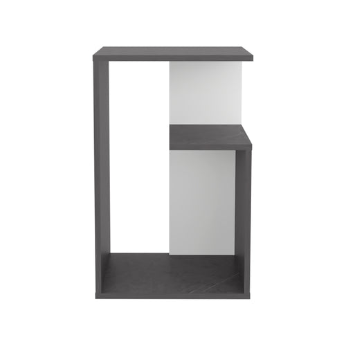 3-Tier Open Shelf Nightstand - Compact End Table - 25" High
