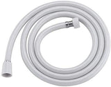 59" PVC Handheld Shower Hose Anti-Kink Flexible White