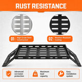 Black Rear Trunk Cargo Rack Basket Tray For 2007-2026 Jeep Wrangler JK JL