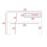 Writing Computer Desk - One Drawer - 47.3" Wide Top - Black