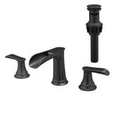 8" Widespread 3-Hole Bathroom Sink Faucet ORB Double Lever