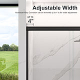 56"-60"W*72" H Semi-Frameless Double Sliding Shower Door, Bypass Shower Door