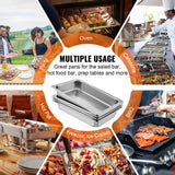 6 Pack Steam Table Pans 20.9 x 12.8 x 3.9 Inch Deep Steam Table Pan Full Size
