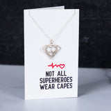 Healthcare Superhero Sterling Silver Necklace