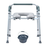 Bedside Commode Chair Padded Seat 350 LBS Adjustable