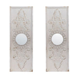 Large Wooden Wall Art Panels with Mirror Accents 17" x 48