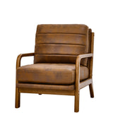 Wood Accent Chair Light Brown