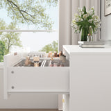 6-Drawer Engineered Wood Dresser White 47"