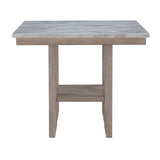 Transitional Natural Marble Bar Table Square Wood MDF